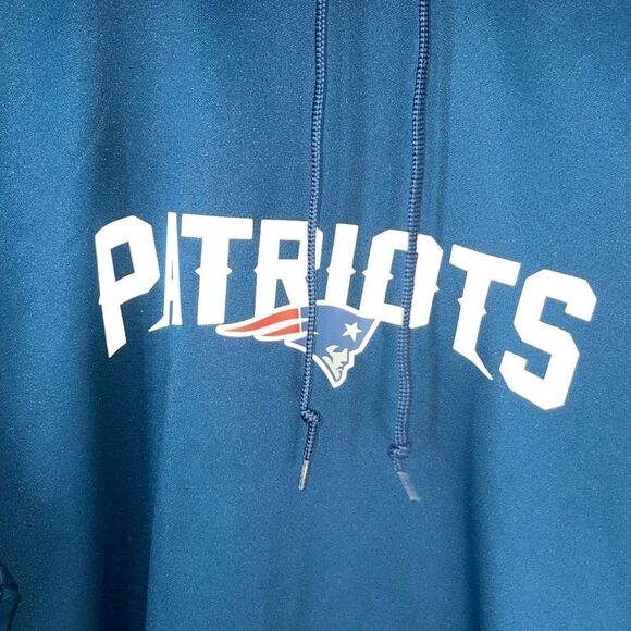 NFL Team Apparel Unisex Hoodie Sweatshirt Patriots Zubaz Pullover Navy Blue Size - Picture 7 of 11